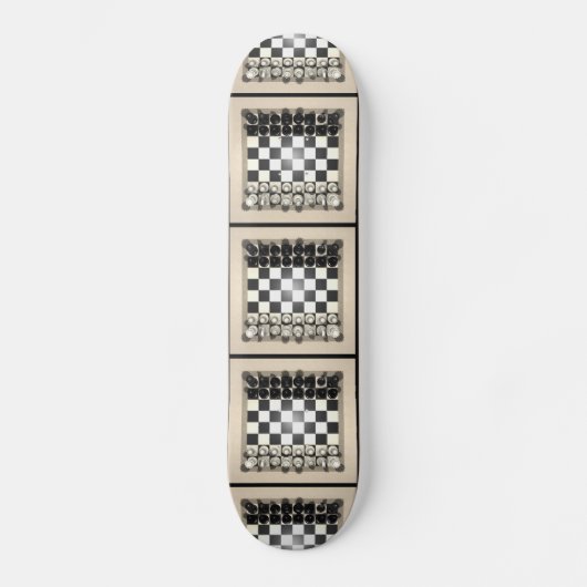 Schaakbord en schaakstukken: Skateboard (Voorkant)