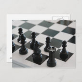Schaakbord en stukken Briefkaart (Voorkant / Achterkant)