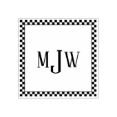 Schaakbord Frame Monogram Rubberen Stempel (Afrduk)