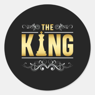 Schaakbord Koning Schaakmat Bordspel Gift Ronde Sticker