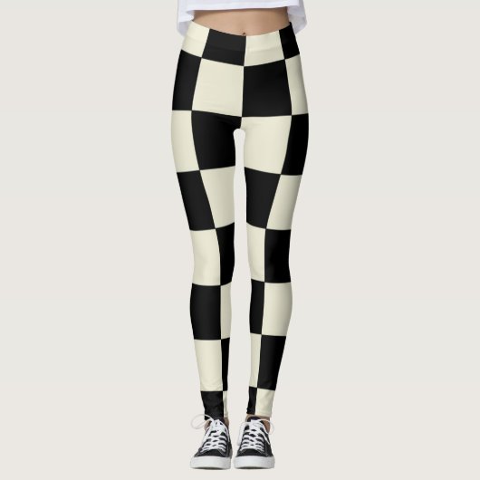 schaakbord-lecna leggings (Voorkant)