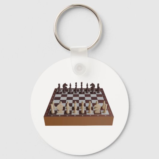 Schaakbord met schaakstukken sleutelhanger (Achterkant)