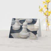 Schaakbord Pion Piece Verjaardag Kaart (Gele Bloem)