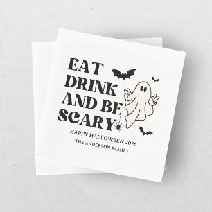 Schaakbord Retro Spooktacular Halloween Servet