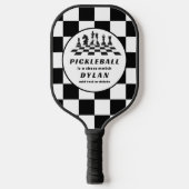 Schaakbord & stukken Spel Vaderdag Pap Gift Pickleball Paddle (Voorkant)