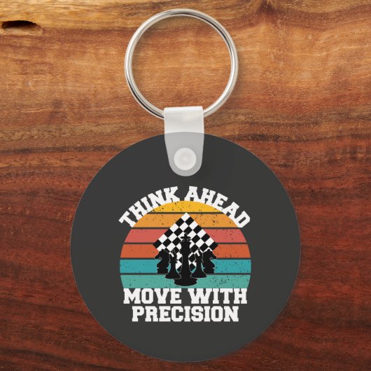 Schaakbord Stukken Strategie Precision Mind Game Sleutelhanger (Voorkant)