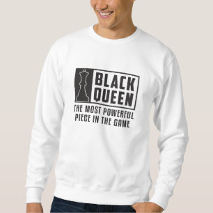 Schaakbord Zwart Koningin Checkmate Board Gift Trui