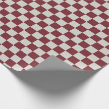Schaakbordpatroon - rood en gebroken wit