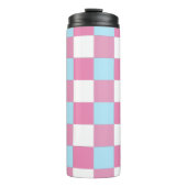 Schaakbordpatroon thermosbeker (Voorkant)