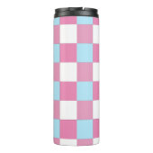 Schaakbordpatroon thermosbeker (Achterkant)