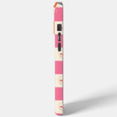 Schaakbordschedels in roze, Sinaasappel en crème Case-Mate iPhone Case (Achterkant / Links)