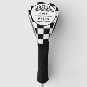 Schaakbordstukken Spel Vaderdag Pap Gift Golfheadcover