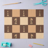 Schaakbordstukken Tissuepapier (Craft)