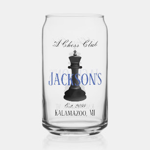 Schaakclub een Classic King Drawing Drinkware Bier Blikvorm Glas