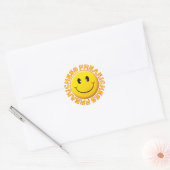 Schaakfreak glimlach ronde sticker (Envelop)