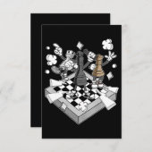 schaakgevecht chessman checkmate chess play kaart (Voorkant / Achterkant)