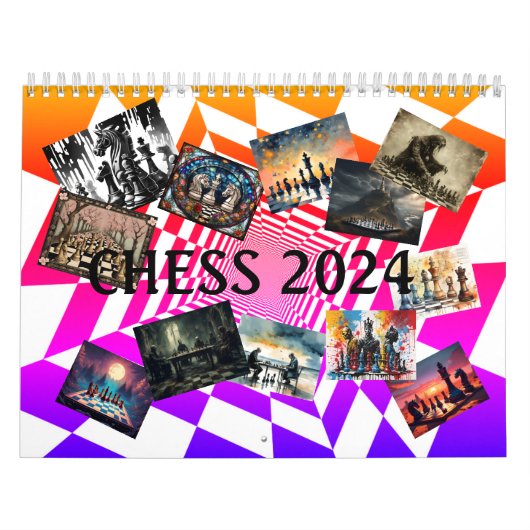 Schaakkalender 2024 kalender (Hoes)