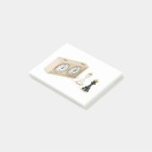 Schaakkings en schaakklokjes post-it® notes (Schuin)