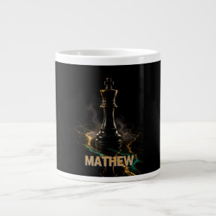 Schaakkoning Luxe Emerald Goud Aangepaste Naam Extra Grote Beker