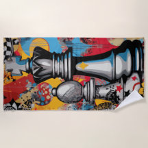 Schaakkoning Pop Art Strategie Ontwerp