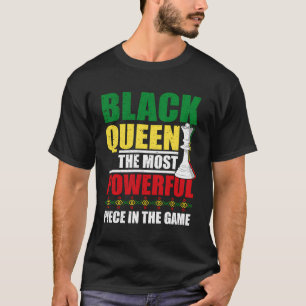 Schaakkoningin meest krachtige stuk schaakmat scha t-shirt