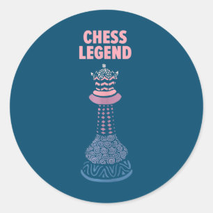 Schaaklegende Checkmate Cool Gezegde Tanktop Ronde Sticker