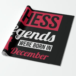 Schaaklegendes werden geboren in december verjaard cadeaupapier