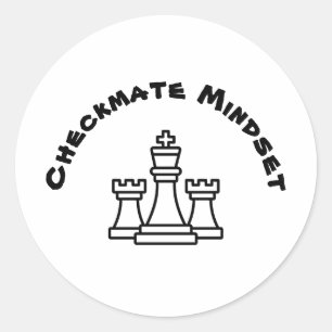 Schaakmat Mindset Ronde Sticker