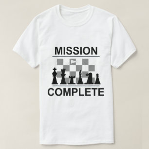 Schaakmat Ontwerp Missie Voltooid T-shirt