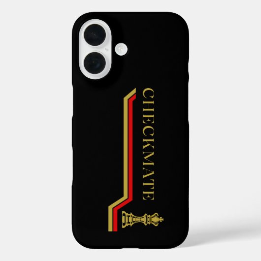 Schaakmat schaakspel zwart rood goud Case-Mate iPhone case (Achterkant)