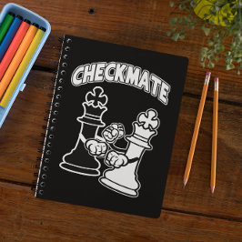 Schaakmat Schaken Toernooi Kunst Zwart en Wit Notitieboek