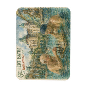 Schaakmatch Gellert Baths Boedapest Hongarije Magneet