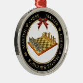 Schaakmeester Premium Zilveren Sieraad Metalen Ornament (Rechts)