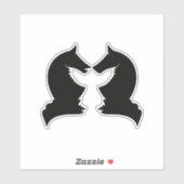 Schaakmessen en adelaars sticker (Vel)