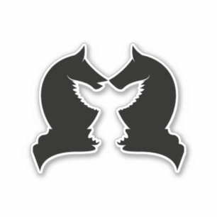 Schaakmessen en adelaars sticker