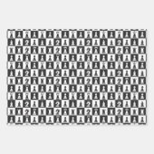 Schaakontwerp inpakpapier Flat Sheet Set Vel (Voorkant 2)