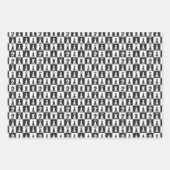 Schaakontwerp inpakpapier Flat Sheet Set Vel (Voorkant)