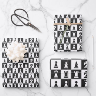 Schaakontwerp inpakpapier Flat Sheet Set Vel