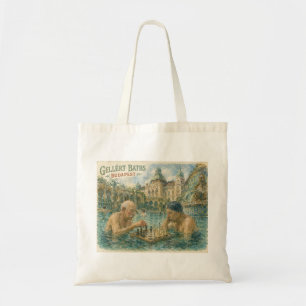 Schaakpartij Gellert Baths Boedapest Hongarije Tote Bag
