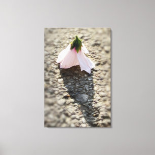 Schaakpion bloem canvas afdruk