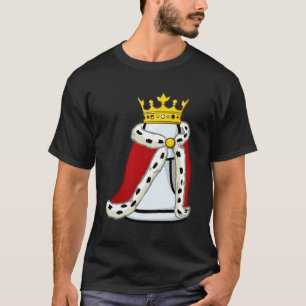 Schaakpion met kroon en gewaad t-shirt