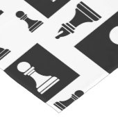 Schaakpuntspatroon - zwart-wit korte tafelloper (Hoek)