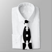 Schaakpuntspatroon - zwart-wit stropdas (Gebonden)