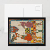 Schaakspel 14e eeuw Codex Manesse Briefkaart (Voorkant / Achterkant)