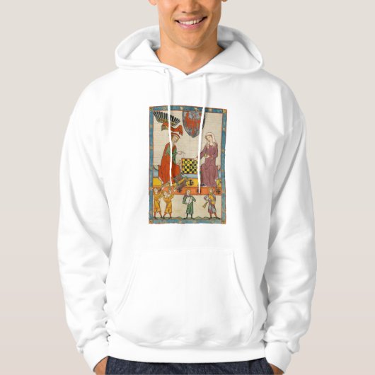 Schaakspel 14e eeuw Codex Manesse Hoodie (Voorkant)
