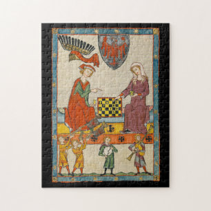 Schaakspel 14e eeuw Codex Manesse Legpuzzel