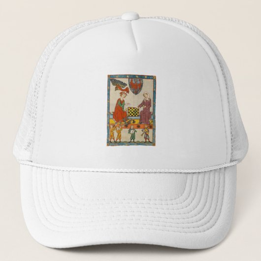 Schaakspel 14e eeuw Codex Manesse Trucker Pet (Voorkant)
