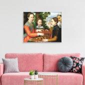 Schaakspel door Sofonisba Anguissola - Circa 1555 Canvas Afdruk (Insitu (Woonkamer))