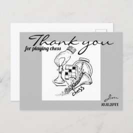 Schaakspel. Grafische kunsten Briefkaart