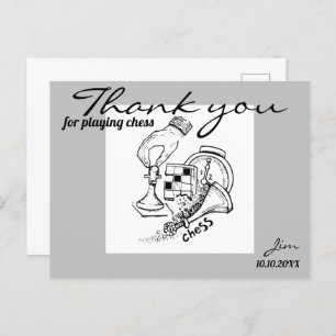 Schaakspel. Grafische kunsten Briefkaart